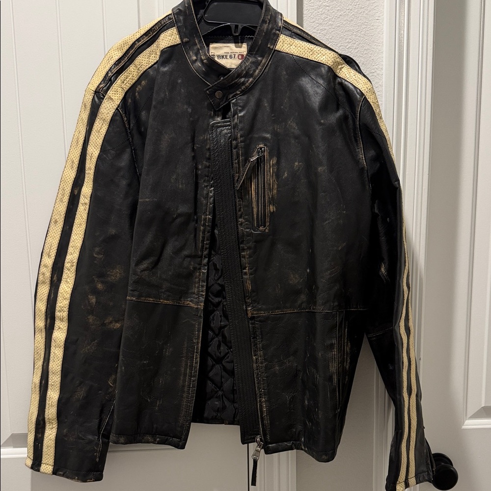 Buckle Black and Gold Bomber Jacket